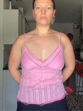 Vintage Y2K babydoll pink Tank Top